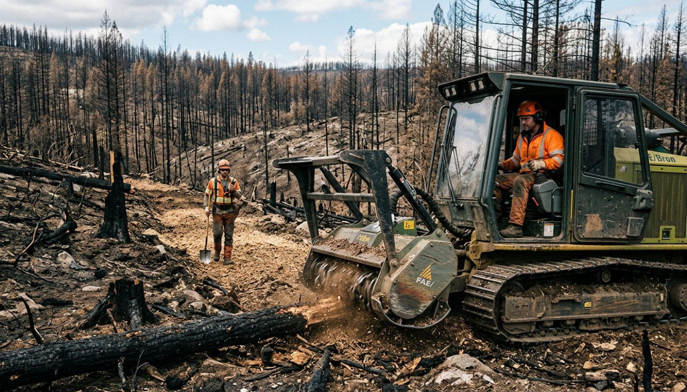Exploring The Efficiency Of Modern Mulchers In Fire-Damaged Terrains